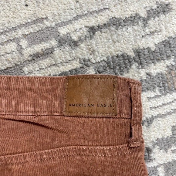 American Eagle Brown Corduroy Highrise Skinny Pants Size 2 Long - Picture 10 of 12